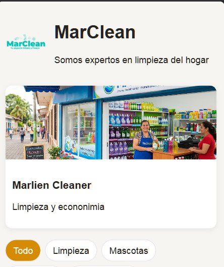 Página de la tienda MarClean en NetMenu